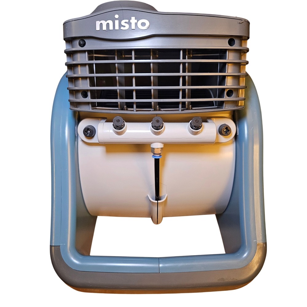 Lasko Misto 7054 Outdoor Misting Fan Blue Gray 3 Speed Oscillating Blower Fan